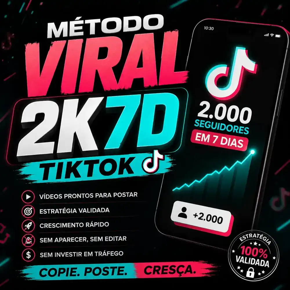 Método Viral 2K7D TikTok — Capa do produto